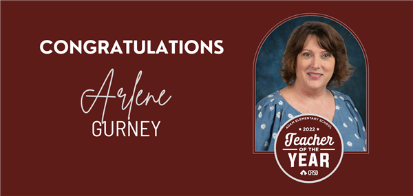 Congratulations Arlene Gurney - Teacher of the Year 2022